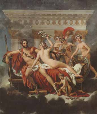 Jacques-Louis David Mars disarmed by venus and the three graces (mk02)